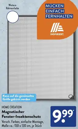 Aldi Süd HOME CREATION Magnetischer Fenster-Insektenschutz Angebot