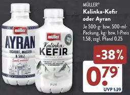 Aldi Süd MÜLLER Kalinka-Kefir oder Ayran Angebot