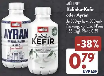 Aldi Süd MÜLLER Kalinka-Kefir oder Ayran Angebot