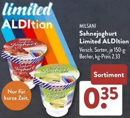 Aldi Süd MILSANI Sahnejoghurt Limited ALDItion Angebot