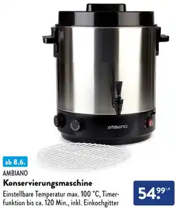 Aldi Süd AMBIANO Konservierungsmaschine Angebot