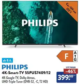 Aldi Süd PHILIPS 4K-Smart-TV 55PUS7409/12 Angebot