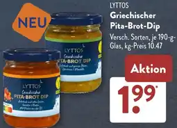 Aldi Süd LYTTOS Griechischer Pita-Brot-Dip Angebot