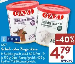 Aldi Süd GAZI Schaf- oder Ziegenkäse Angebot