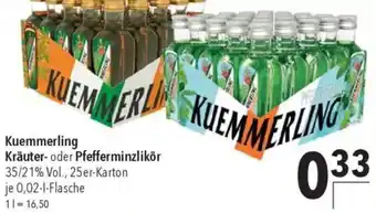 CITTI Markt Kuemmerling Kräuter- oder Pfefferminzlikör Angebot