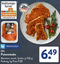 Aldi Süd BBQ Putensteaks Angebot