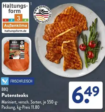 Aldi Süd BBQ Putensteaks Angebot