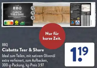 Aldi Süd BBQ Ciabatta Tear & Share Angebot