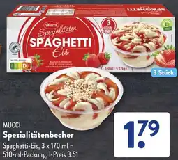 Aldi Süd MUCCI Spezialitätenbecher Angebot