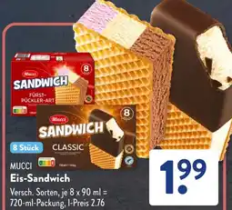Aldi Süd MUCCI Eis-Sandwich Angebot