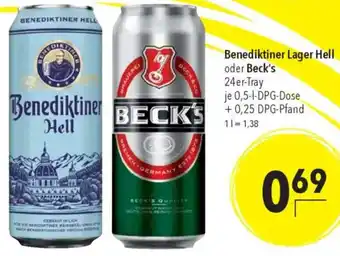 CITTI Markt Benediktiner Lager Hell oder Beck's Angebot