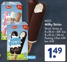 Aldi Süd MUCCI Milky Sticks Angebot