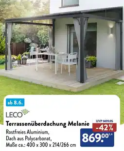 Aldi Süd LECO Terrassenüberdachung Melanie Angebot