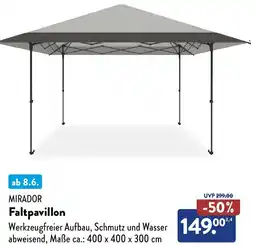 Aldi Süd MIRADOR Faltpavillon Angebot
