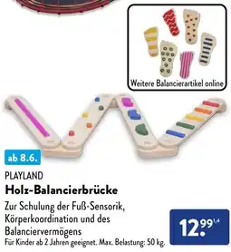 Aldi Süd PLAYLAND Holz-Balancierbrücke Angebot