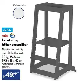Aldi Süd roba Lernturm, höhenverstellbar Angebot