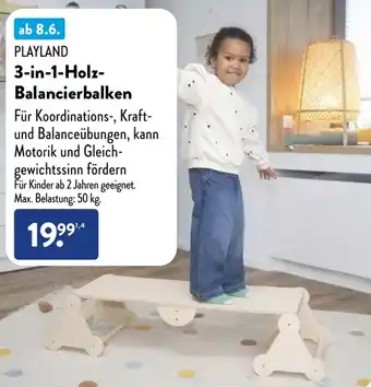 Aldi Süd PLAYLAND 3-in-1 Holz Balancierbalken Angebot