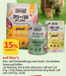 Fressnapf MAC'S Nass- und Trockennahrung sowie Snacks. Angebot