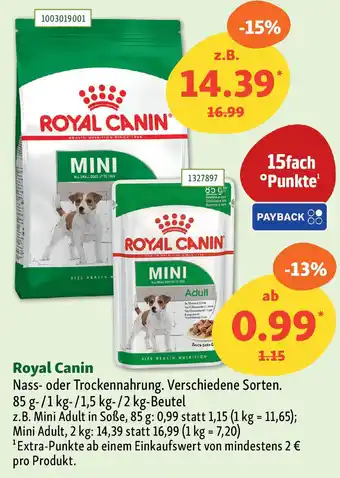 Fressnapf Royal Canin Nass- oder Trockennahrung. Angebot