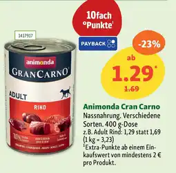 Fressnapf Animonda Cran Carno Nassnahrung. Angebot