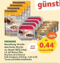 Fressnapf PREMIERE Nassnahrung. Angebot
