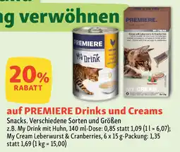 Fressnapf PREMIERE Drinks und Creams Snacks. Angebot