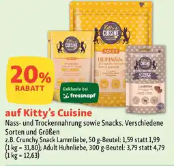 Fressnapf Kitty's Cuisine Nass- und Trockennahrung sowie Snacks. Angebot
