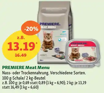 Fressnapf PREMIERE Meat Menu Nass- oder Trockennahrung. Angebot