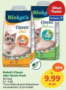Fressnapf Biokat's Classic oder Classic fresh Angebot