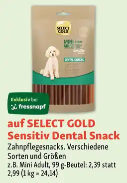 Fressnapf SELECT GOLD Sensitiv Dental Snack Angebot