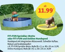 Fressnapf FIT+FUN Sprinkler-Matte oder FIT+FUN und AniOne Hundepool Angebot