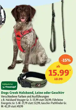 Fressnapf Dogs Creek Halsband, Leine oder Geschirr Angebot