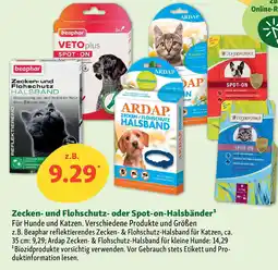 Fressnapf Zecken- und Flohschutz- oder Spot-on-Halsbänder Angebot