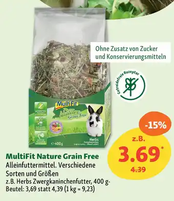 Fressnapf MultiFit Nature Grain Free Alleinfuttermittel. Angebot