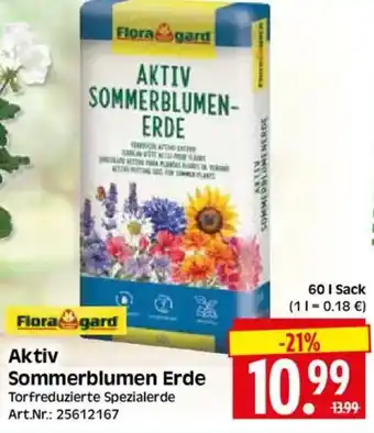 Edeka Herkules Flora gard Aktiv Sommerblumen Erde Angebot