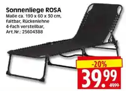 Edeka Herkules Sonnenliege ROSA Angebot