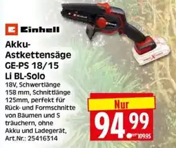 Edeka Herkules Einhell Akku- Astkettensäge GE-PS 18/15 Li BL-Solo Angebot
