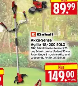 Edeka Herkules Einhell Akku-Sense Agillo 18/200 SOLO Angebot