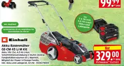 Edeka Herkules Einhell Akku Rasenmäher GE-CM 43 Li M Kit Angebot
