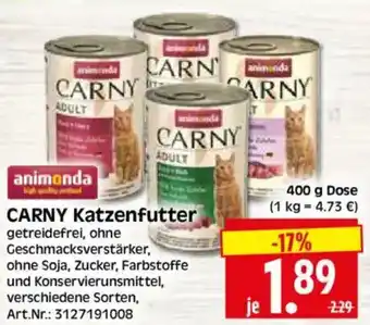 Edeka Herkules animonda CARNY Katzenfutter Angebot