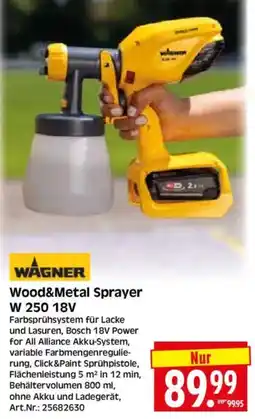Edeka Herkules WAGNER Wood&Metal Sprayer W 250 18V Angebot