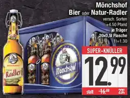 E-Center Mönchshof Bier oder Natur-Radler Angebot