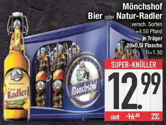 E-Center Mönchshof Bier oder Natur-Radler Angebot
