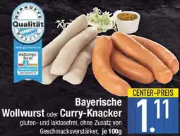 E-Center Bayerische Wollwurst oder Curry-Knacker Angebot