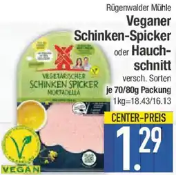 E-Center Rügenwalder Mühle Veganer Schinken-Spicker oder Hauchschnitt Angebot
