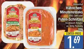 E-Center Wiesenhof Hähnchen Minutensteaks oder Puten Schnitzel Angebot
