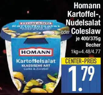E-Center Homann Kartoffel-, Nudelsalat oder Coleslaw Angebot