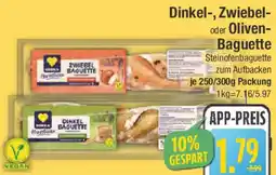 E-Center EDEKA Herzstücke Dinkel-, Zwiebel- oder Oliven Baguette Angebot