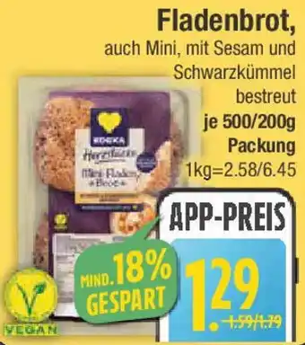 E-Center EDEKA Herzstücke Fladenbrot Angebot