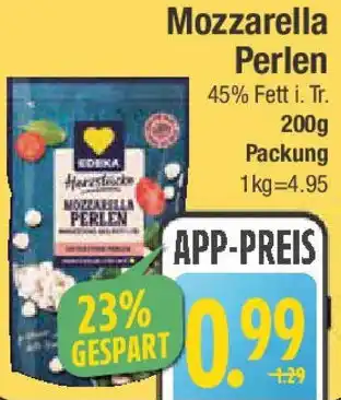 E-Center EDEKA Herzstücke Mozzarella Perlen Angebot